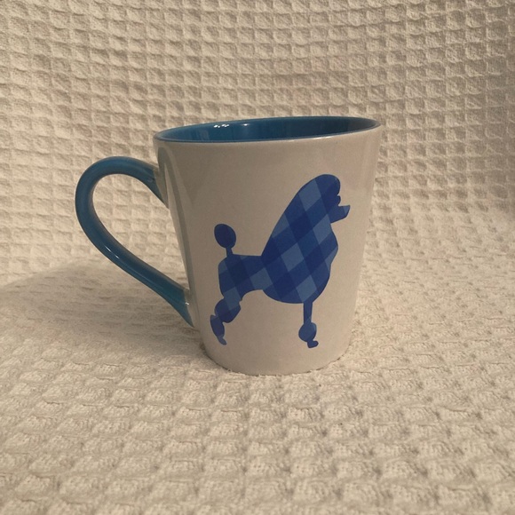 American Kennel Club Blue Plaid  Poodle Breed Dog Mug 16 Ounces - Picture 3 of 6